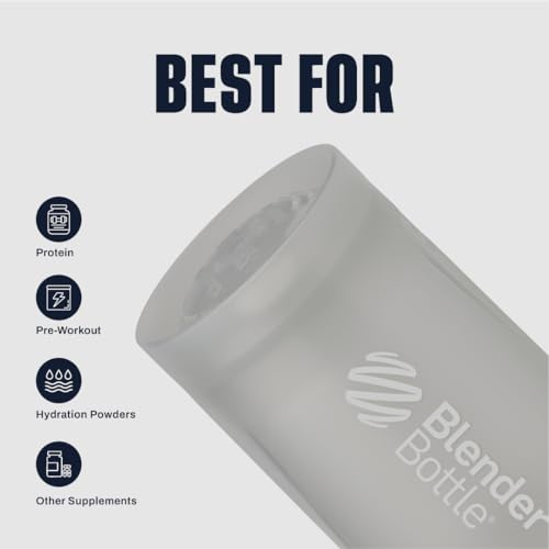BlenderBottle Classic V2 Shaker Bottle Perfect for Protein Shakes and Pre Workout, 28-Ounce, Clear/Black