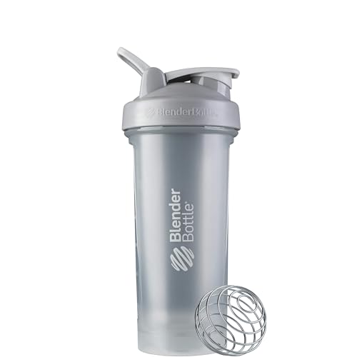 BlenderBottle Classic V2 Shaker Bottle Perfect for Protein Shakes and Pre Workout, 28-Ounce, Clear/Black