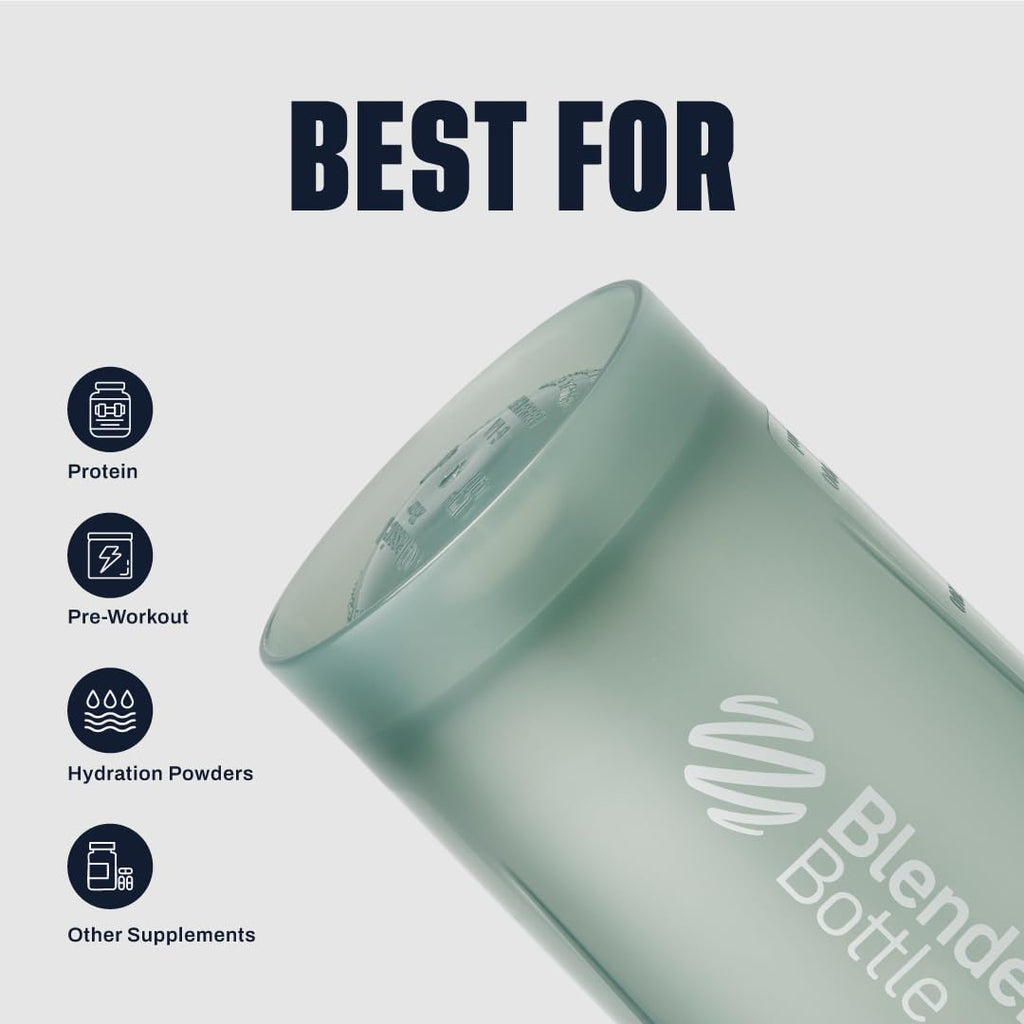 BlenderBottle Classic V2 Shaker Bottle Perfect for Protein Shakes and Pre Workout, 28-Ounce, Clear/Black