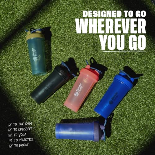 BlenderBottle Classic V2 Shaker Bottle Perfect for Protein Shakes and Pre Workout, 28-Ounce, Clear/Black
