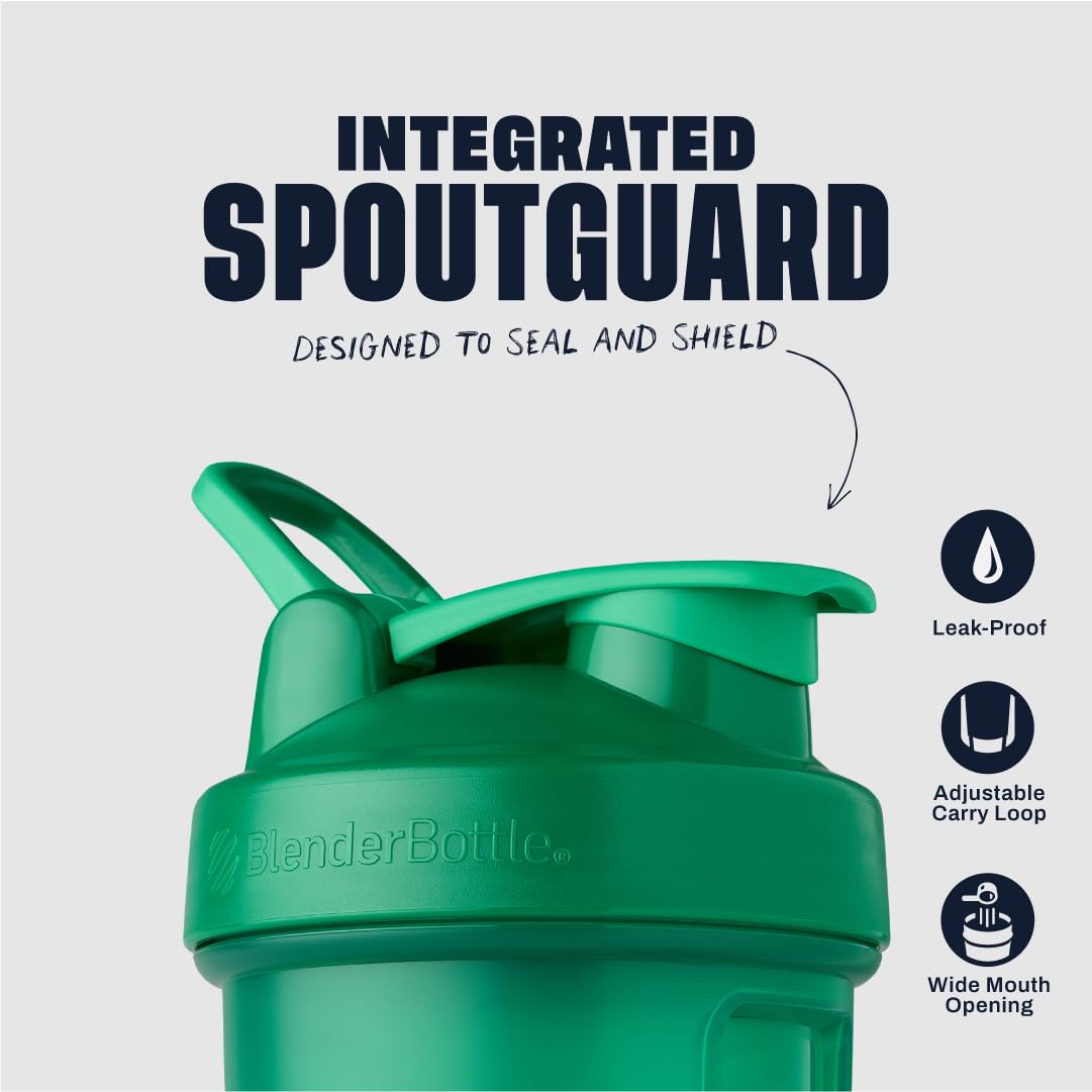 BlenderBottle Classic V2 Shaker Bottle Perfect for Protein Shakes and Pre Workout, 28-Ounce, Clear/Black