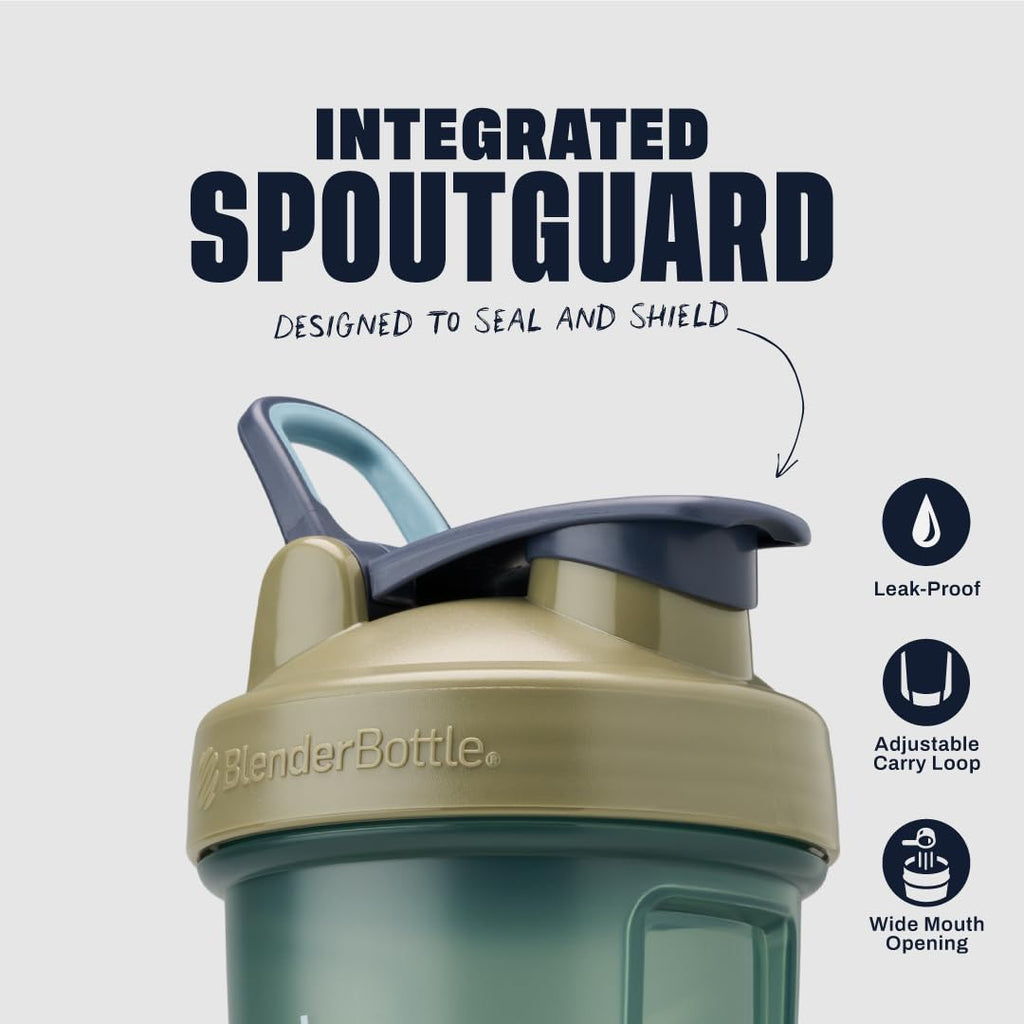 BlenderBottle Classic V2 Shaker Bottle Perfect for Protein Shakes and Pre Workout, 28-Ounce, Clear/Black