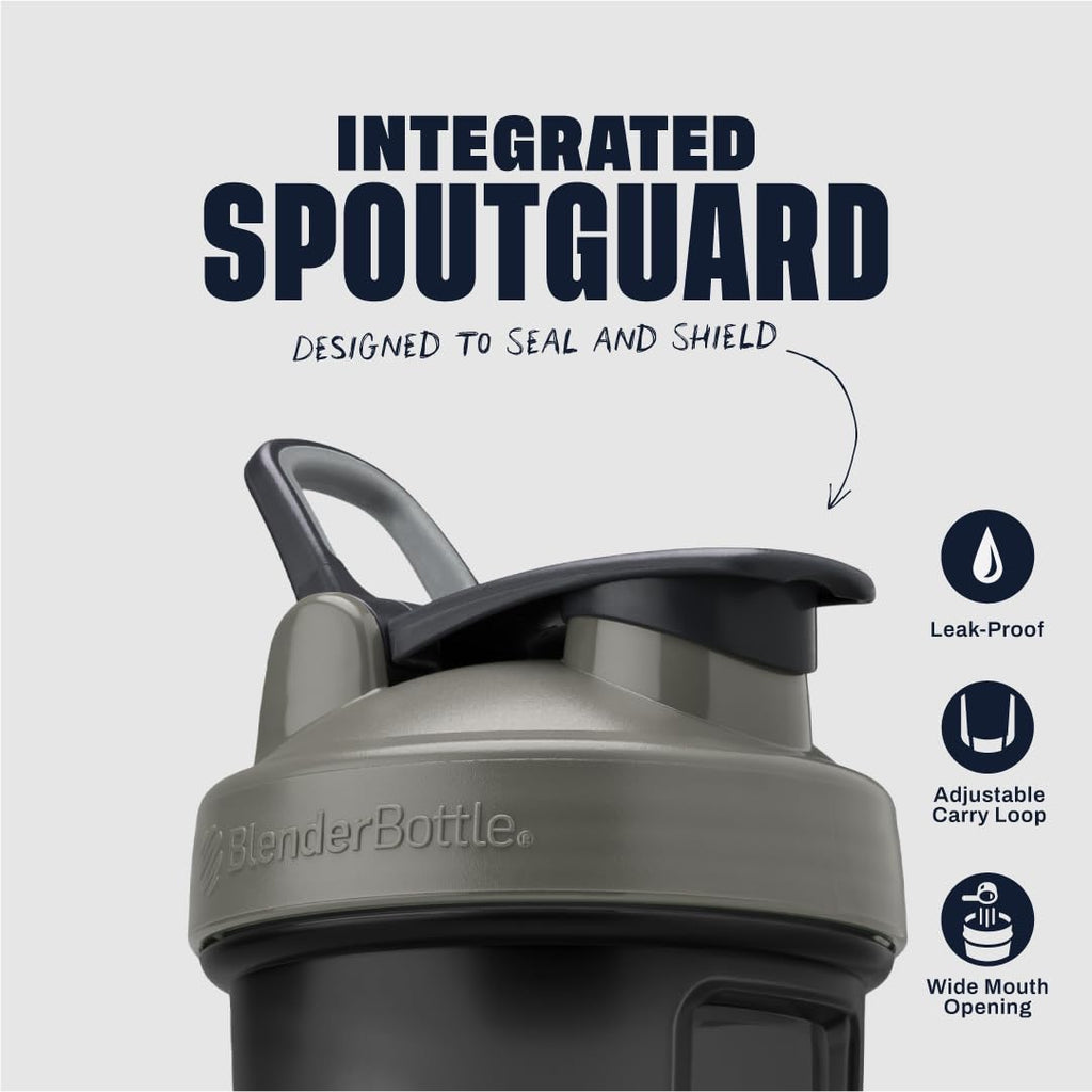 BlenderBottle Classic V2 Shaker Bottle Perfect for Protein Shakes and Pre Workout, 28-Ounce, Clear/Black