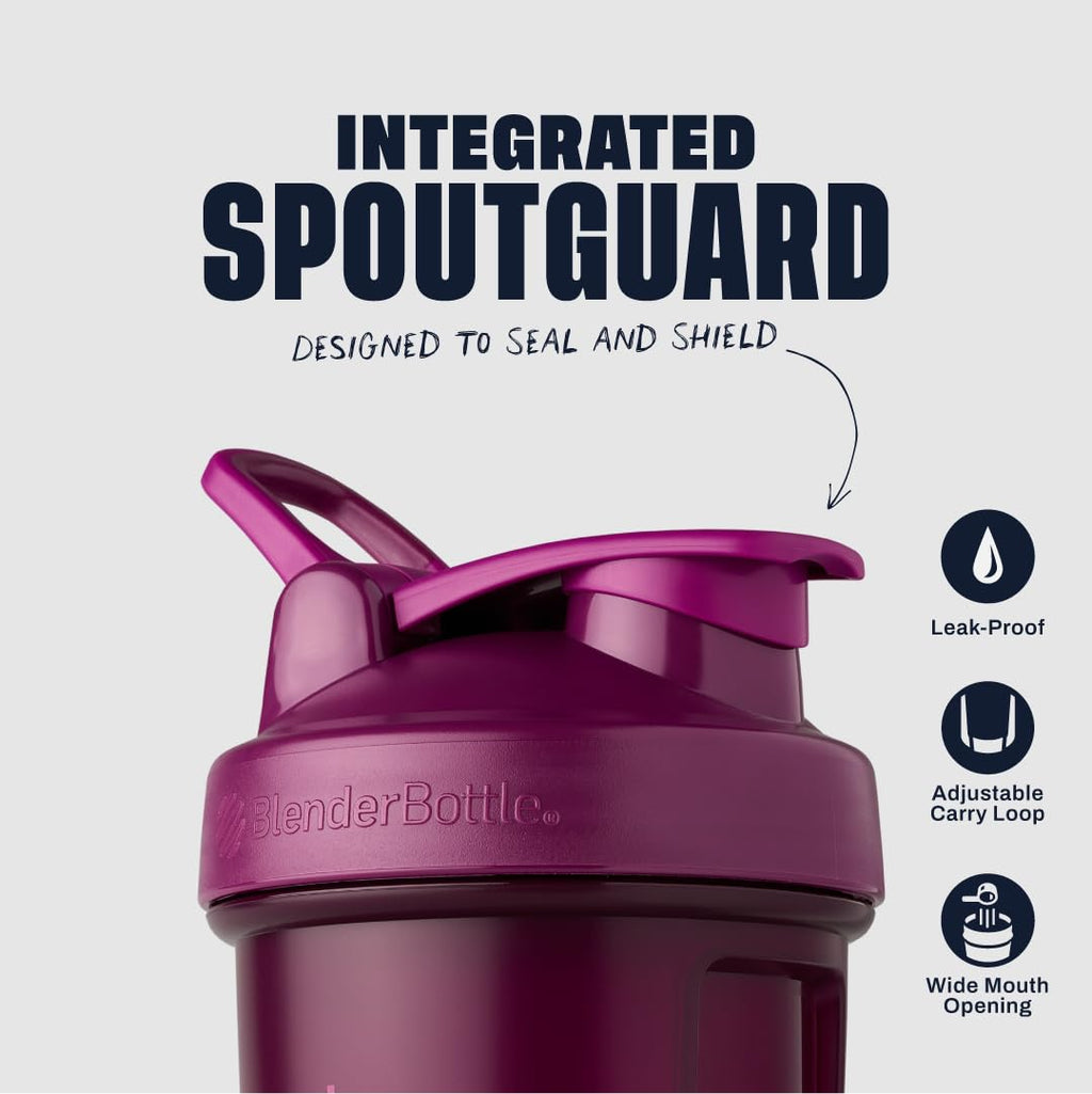 BlenderBottle Classic V2 Shaker Bottle Perfect for Protein Shakes and Pre Workout, 28-Ounce, Clear/Black