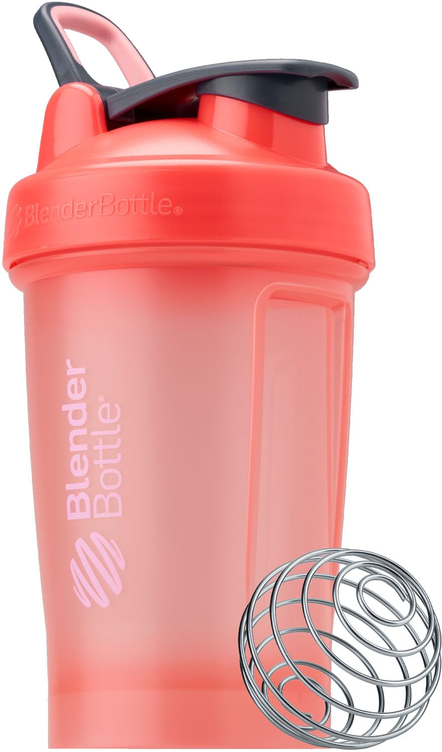 BlenderBottle Classic V2 Shaker Bottle Perfect for Protein Shakes and Pre Workout, 28-Ounce, Clear/Black