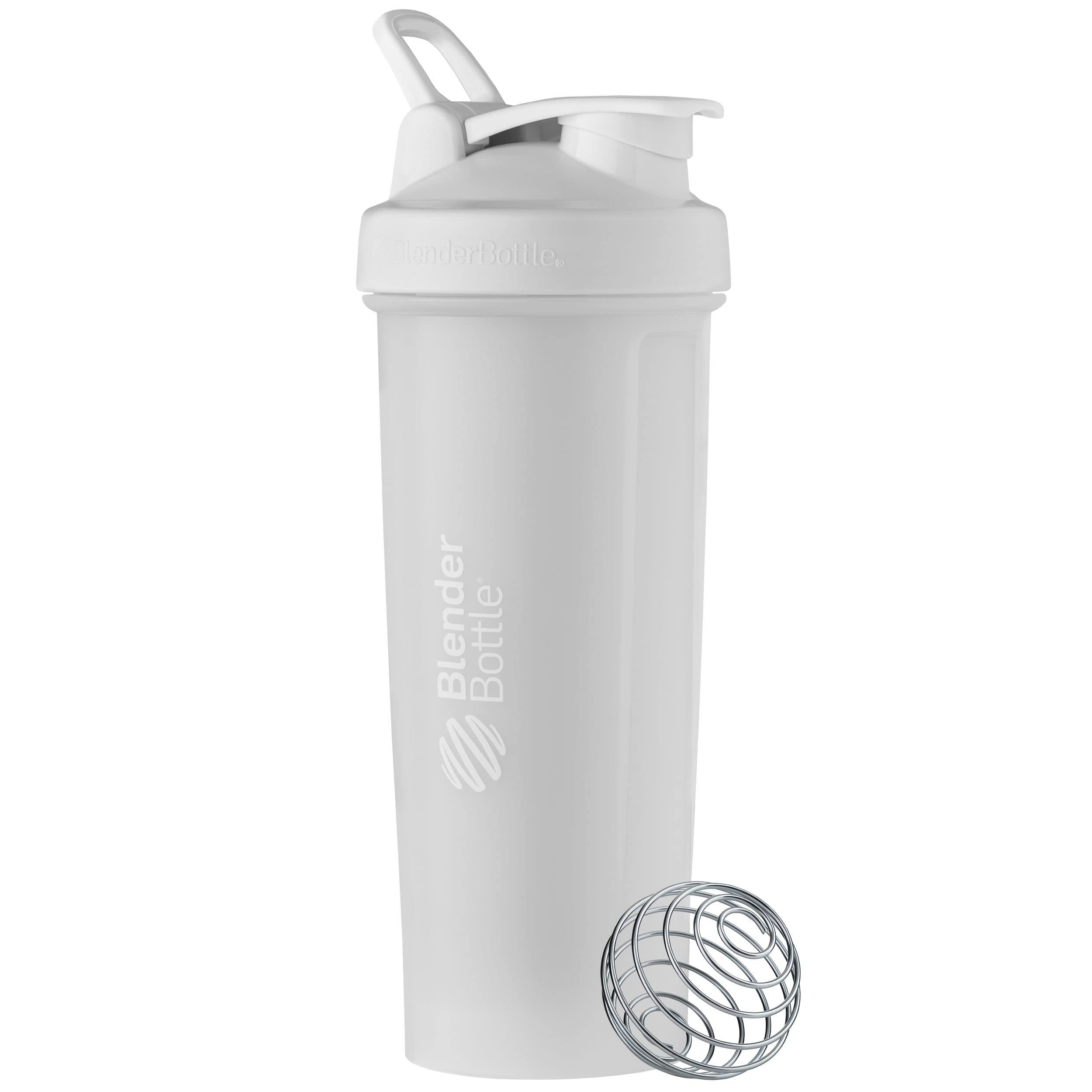 BlenderBottle Classic V2 Shaker Bottle Perfect for Protein Shakes and Pre Workout, 28-Ounce, Clear/Black