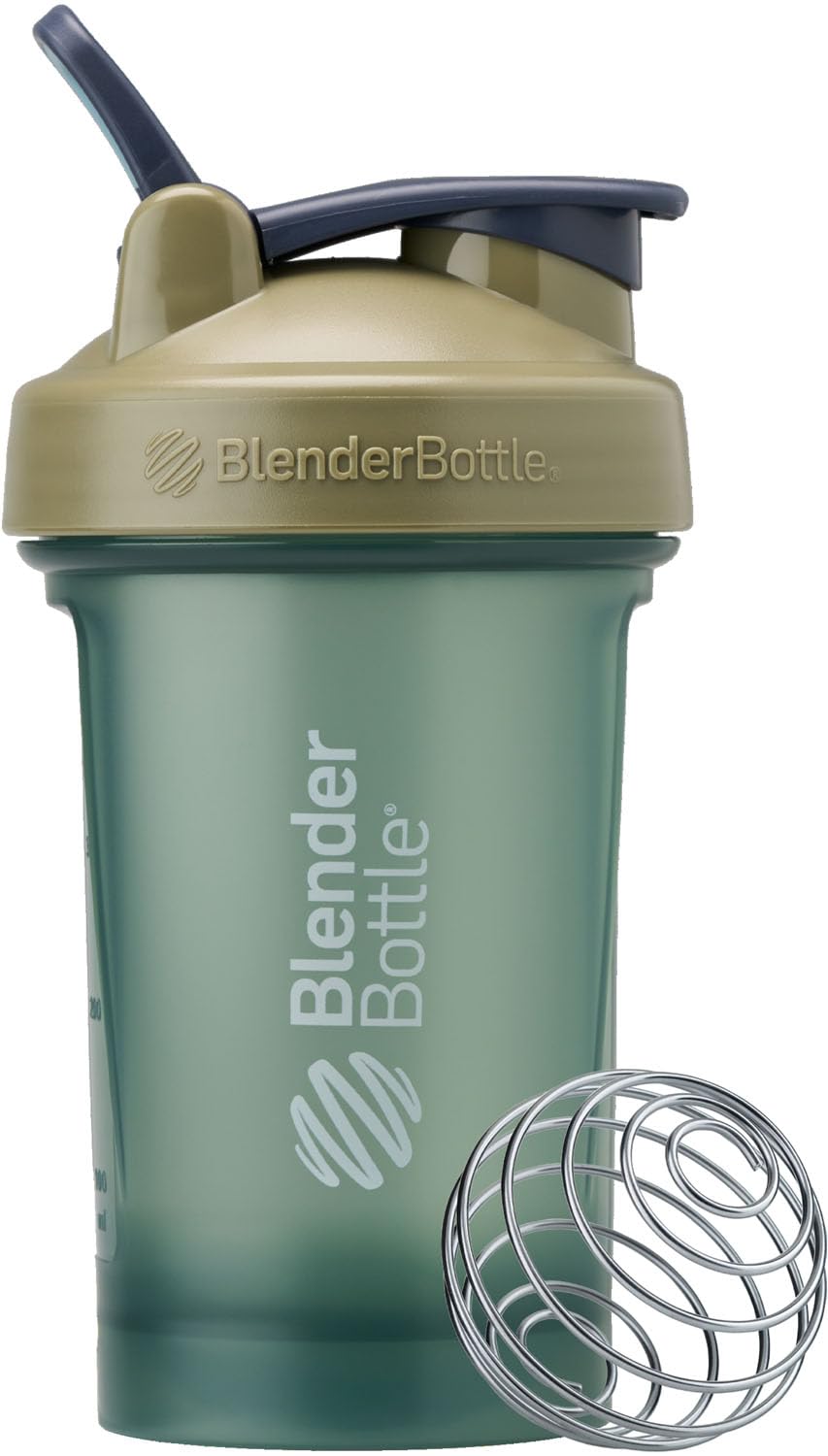 BlenderBottle Classic V2 Shaker Bottle Perfect for Protein Shakes and Pre Workout, 28-Ounce, Clear/Black