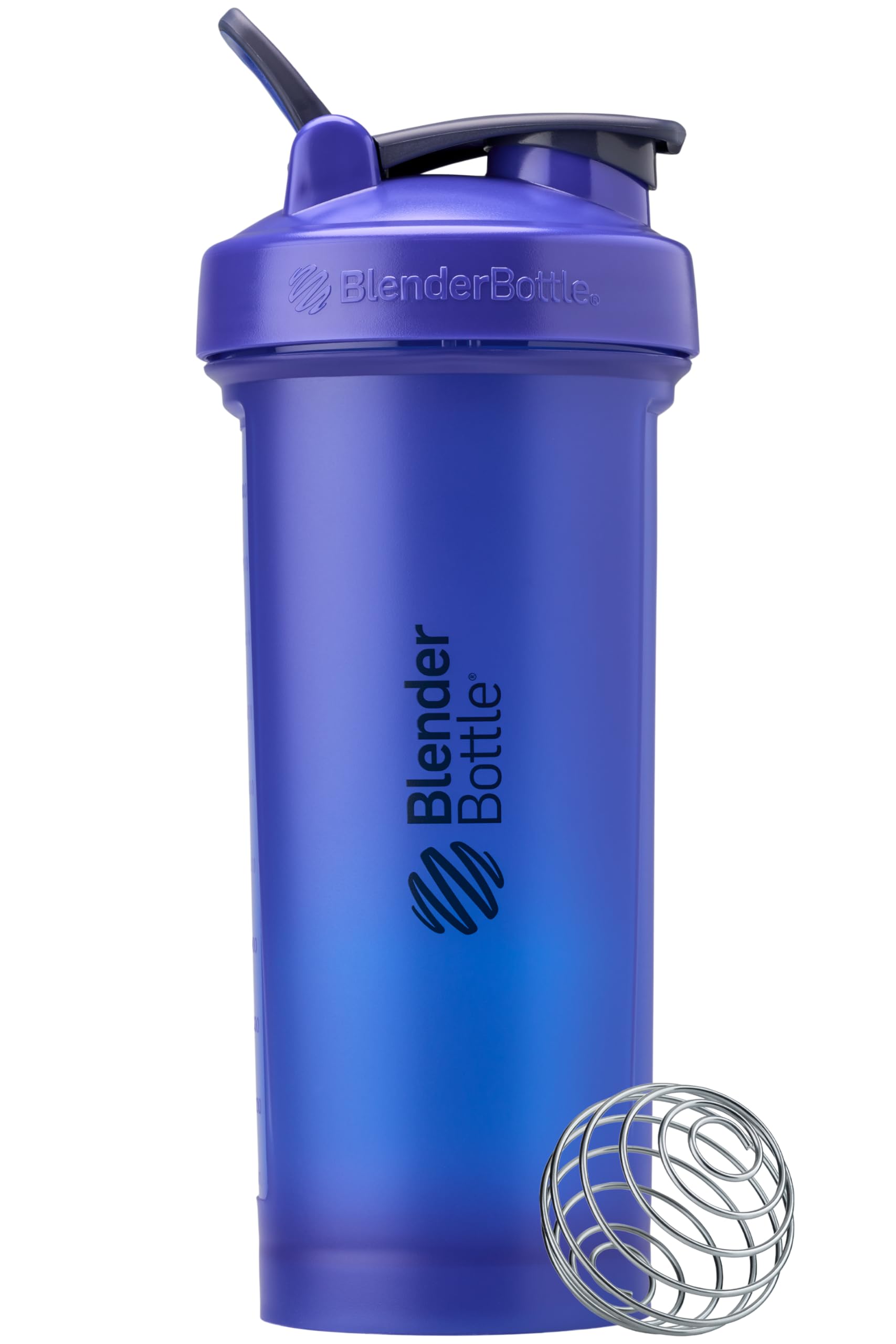BlenderBottle Classic V2 Shaker Bottle Perfect for Protein Shakes and Pre Workout, 28-Ounce, Clear/Black