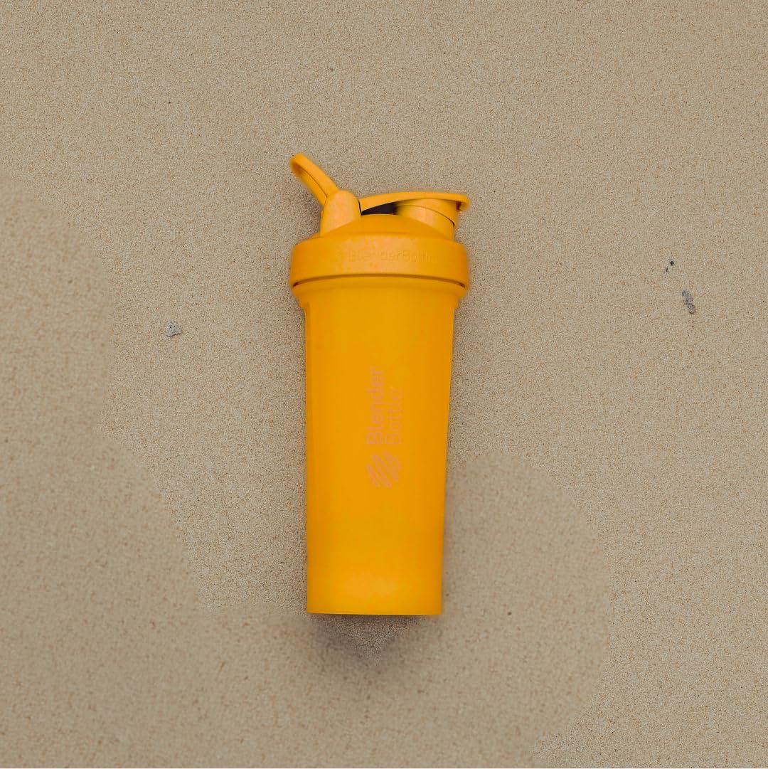 BlenderBottle Classic V2 Shaker Bottle Perfect for Protein Shakes and Pre Workout, 28-Ounce, Clear/Black