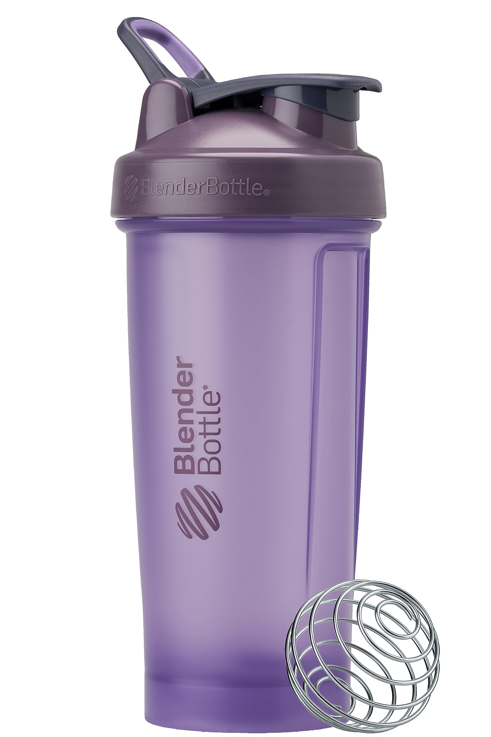 BlenderBottle Classic V2 Shaker Bottle Perfect for Protein Shakes and Pre Workout, 28-Ounce, Clear/Black