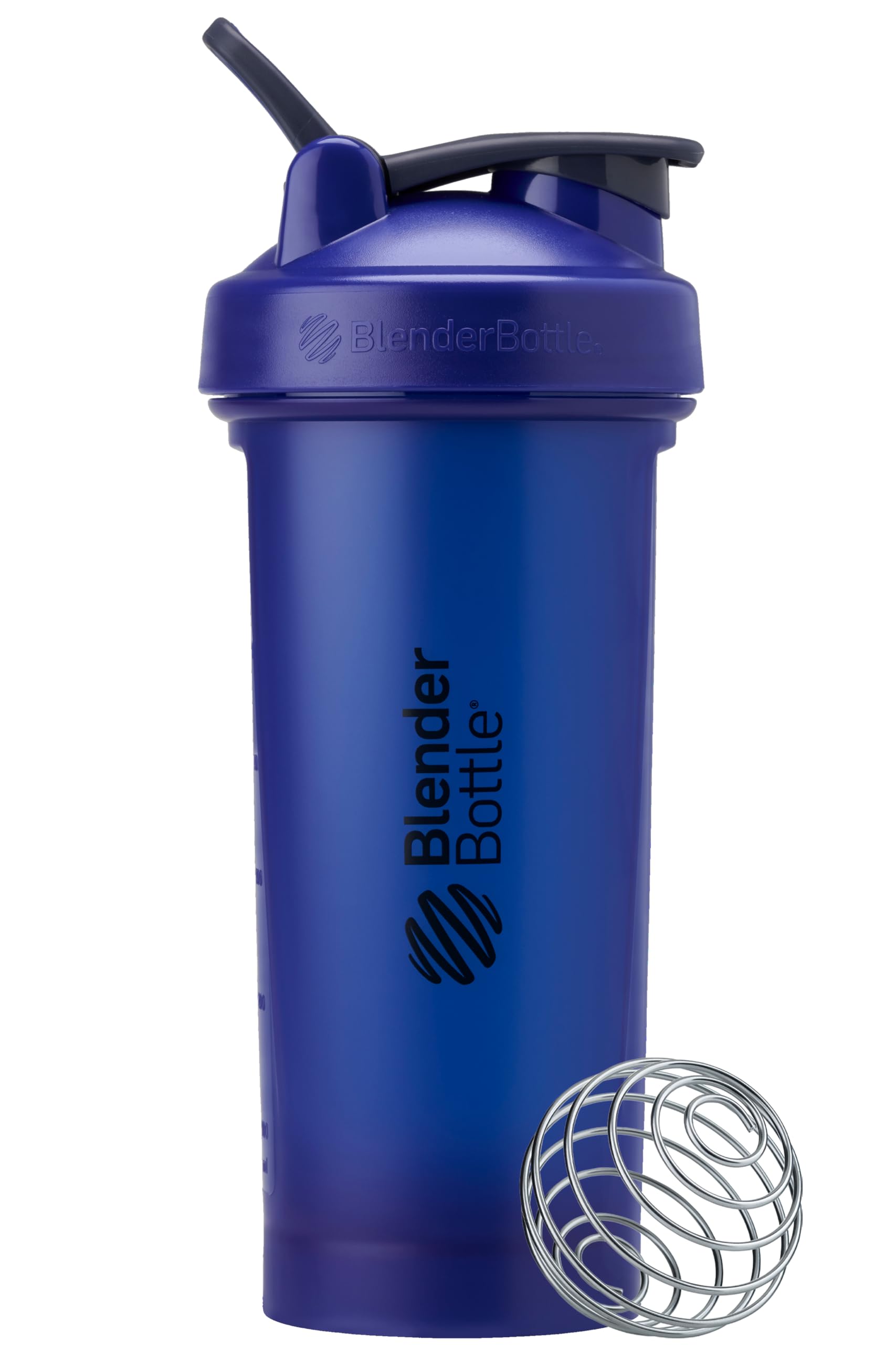 BlenderBottle Classic V2 Shaker Bottle Perfect for Protein Shakes and Pre Workout, 28-Ounce, Clear/Black