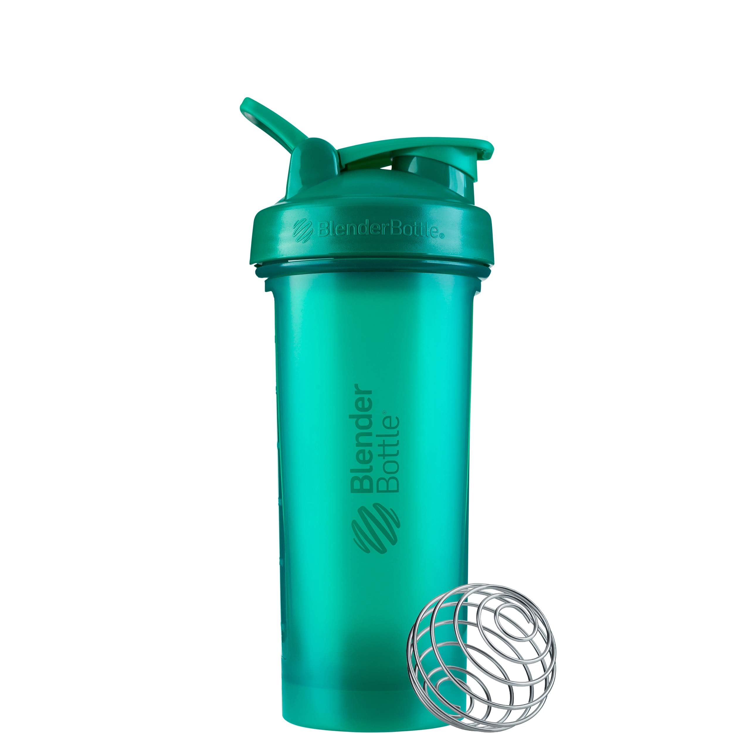 BlenderBottle Classic V2 Shaker Bottle Perfect for Protein Shakes and Pre Workout, 28-Ounce, Clear/Black