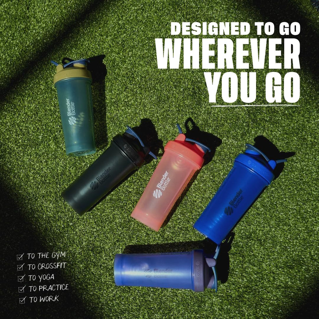 BlenderBottle Classic V2 Shaker Bottle Perfect for Protein Shakes and Pre Workout, 28-Ounce, Clear/Black