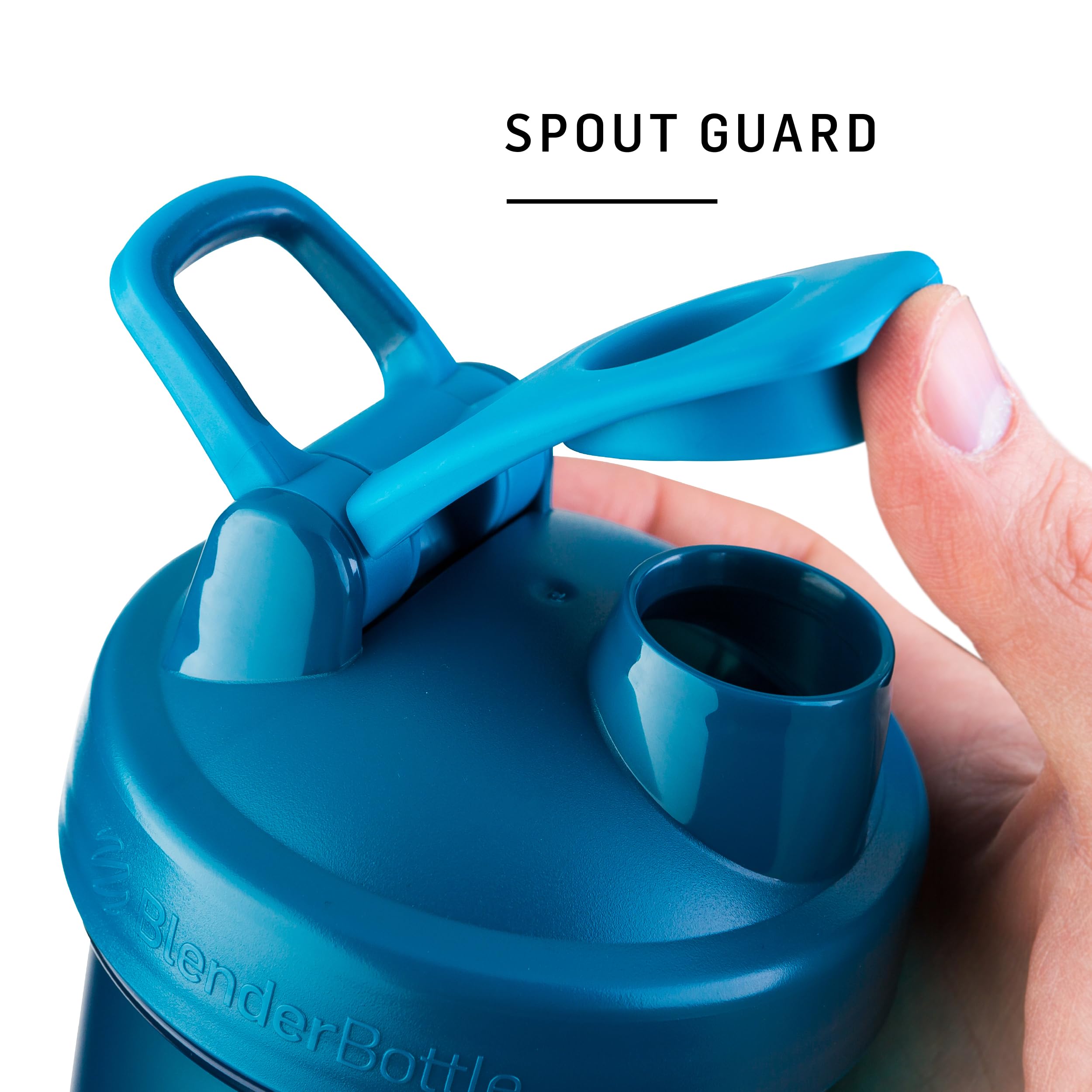 BlenderBottle Classic V2 Shaker Bottle Perfect for Protein Shakes and Pre Workout, 28-Ounce, Clear/Black