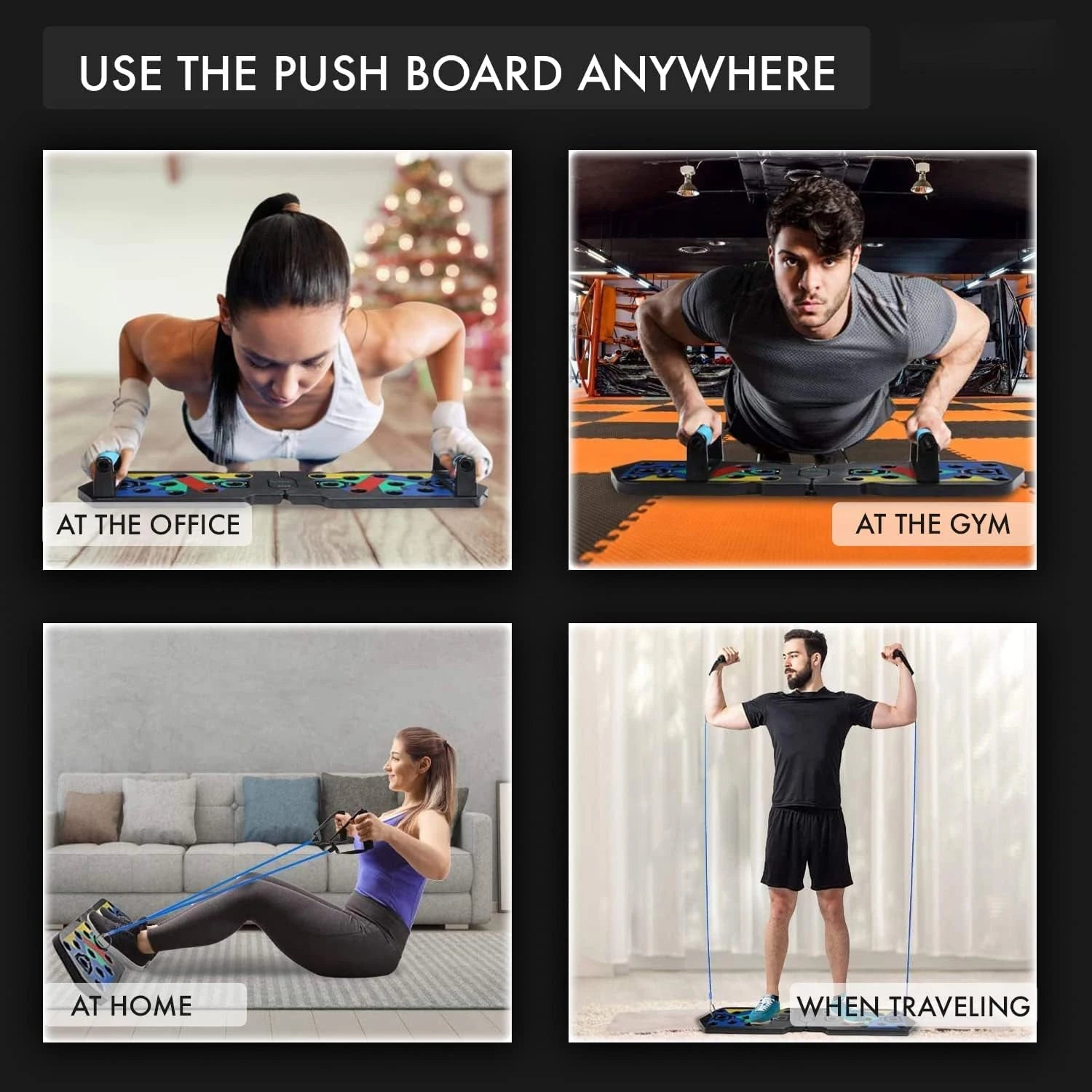 Push - up Board portable - At home Workout Set. - Perna's place