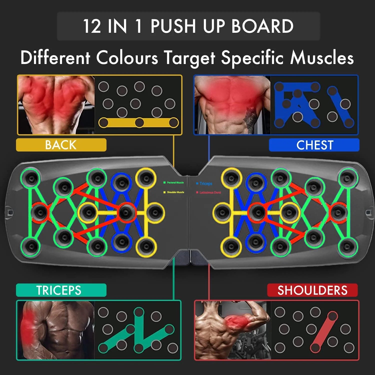 Push - up Board portable - At home Workout Set. - Perna's place