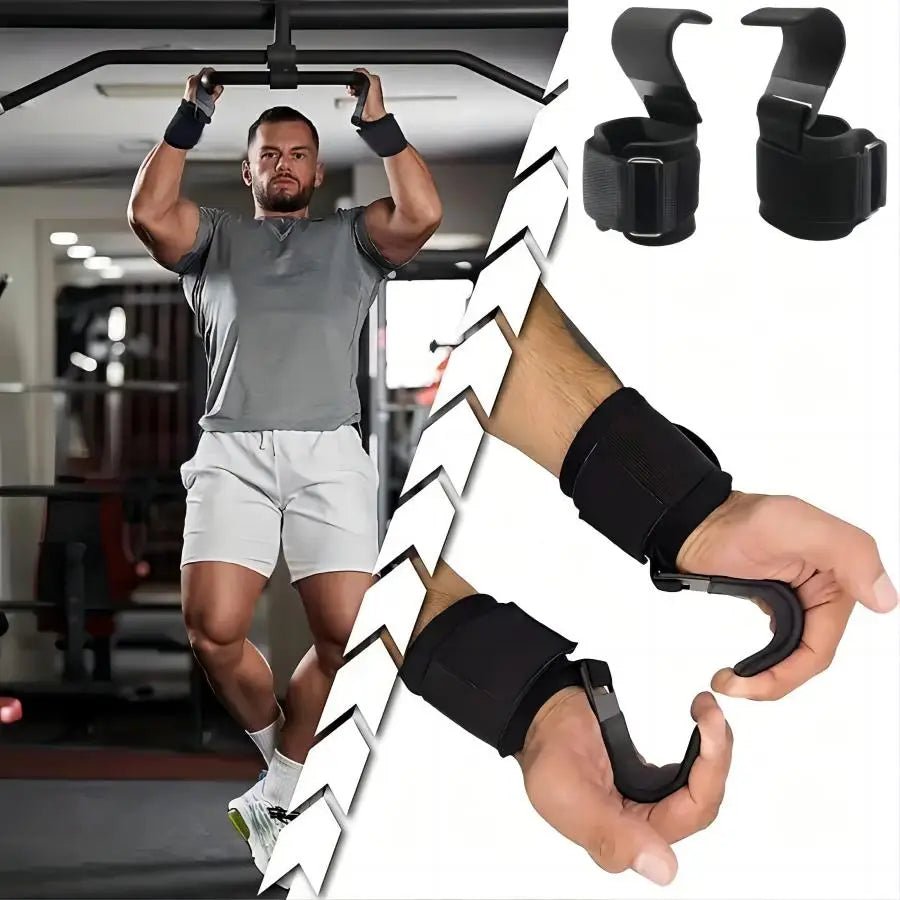 Weightlifting - Hooks With Extra Grip - Perna's place